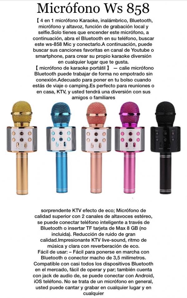 Micrófono Inalámbrico WS 858
