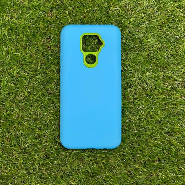 Estuches Silicon Doble Samsung Galaxy A50 Celeste / Verde