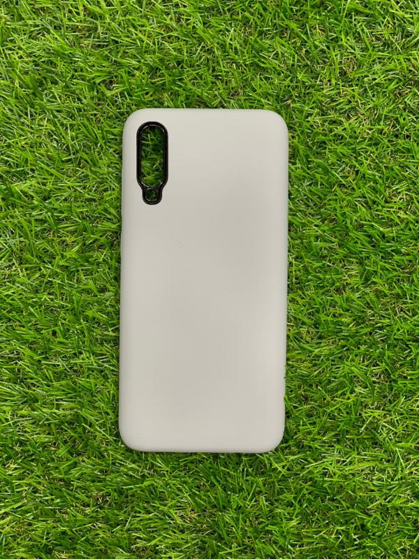 Estuches Silicon Doble Samsung Galaxy A50 Gris / Negro