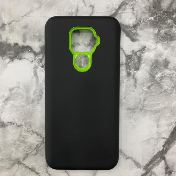 Estuches Silicon Doble Samsung Galaxy A70 Negro / Verde