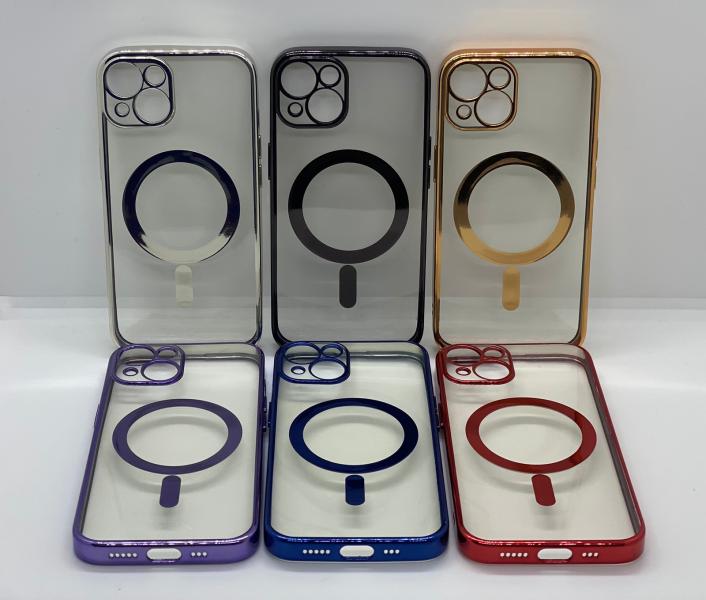 Estuche Borde color + Magasafe Metalico