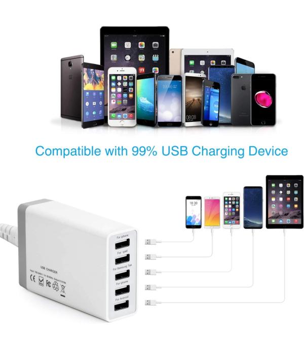 Cargador 5USB 40WATT