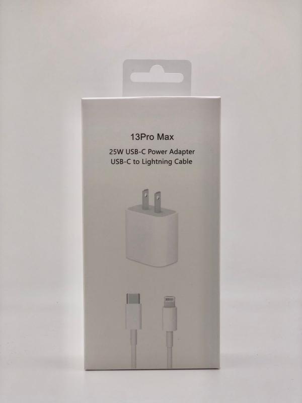 Cargador iPhone 13 Pro Max Tipo C 25W Sin Logo