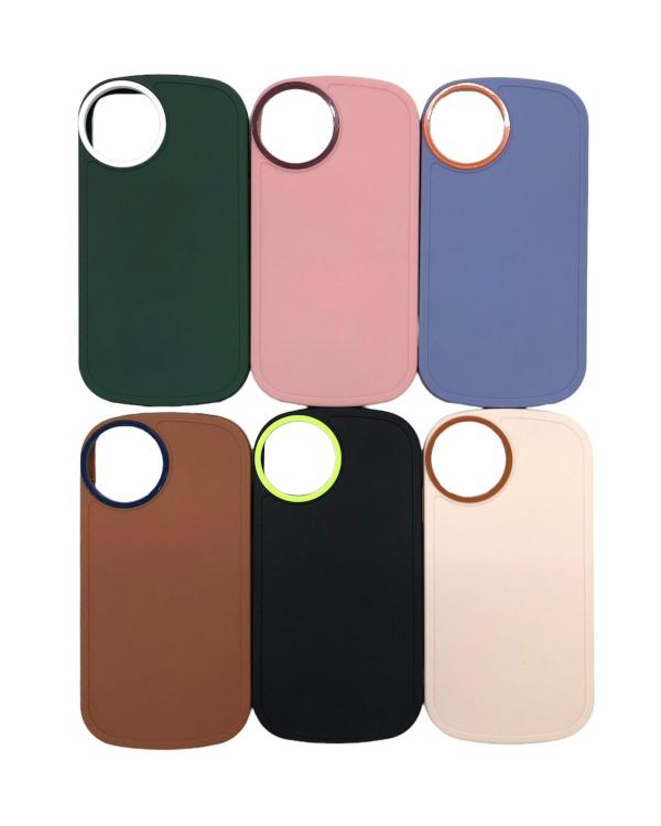 Estuche Silicon con Borde Color Camara