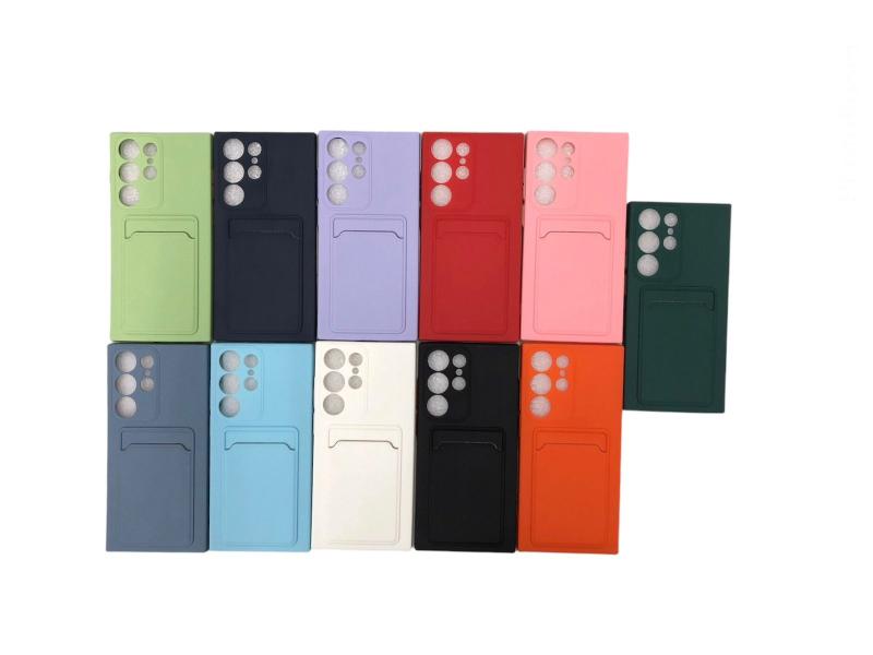 Estuches Tarjetero Silicon + Protector de Camara Surtido