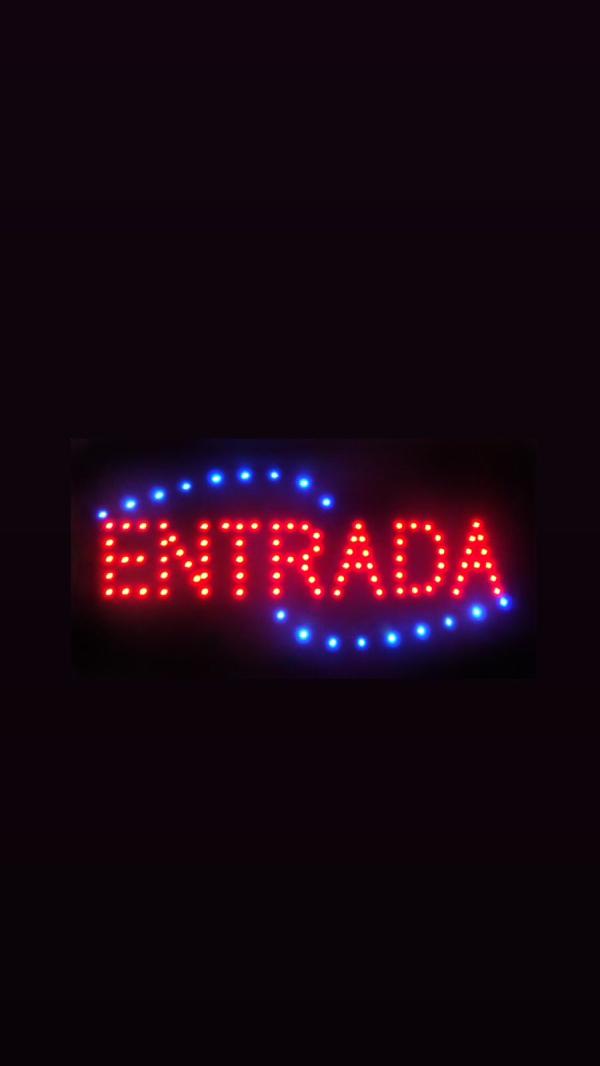 Letrero Led Entrada