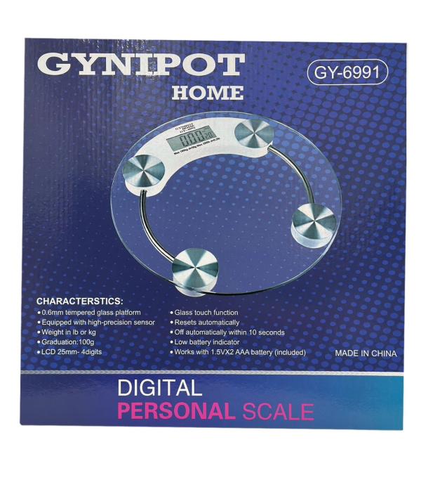 Bascula Gynipot de Vidrio GY-6991