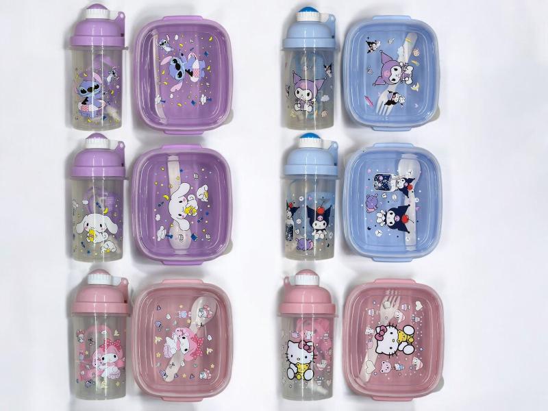 Set Taza/Botella Transparente 500ML 4667