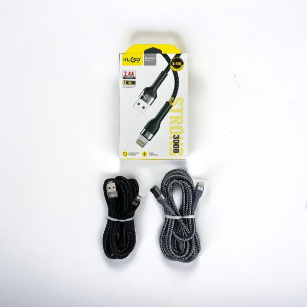 Cable KLGO S-106 USB a Lighting 3m 2.4A