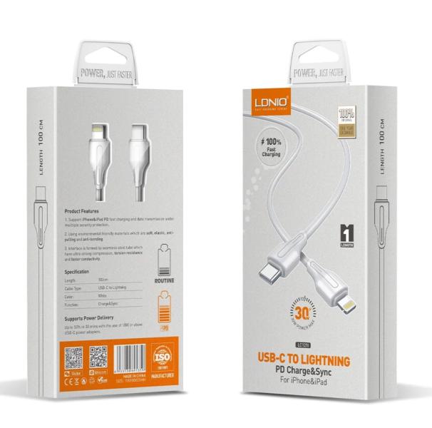 Cable LDNIO LC-121i Tipo-C a Lighting