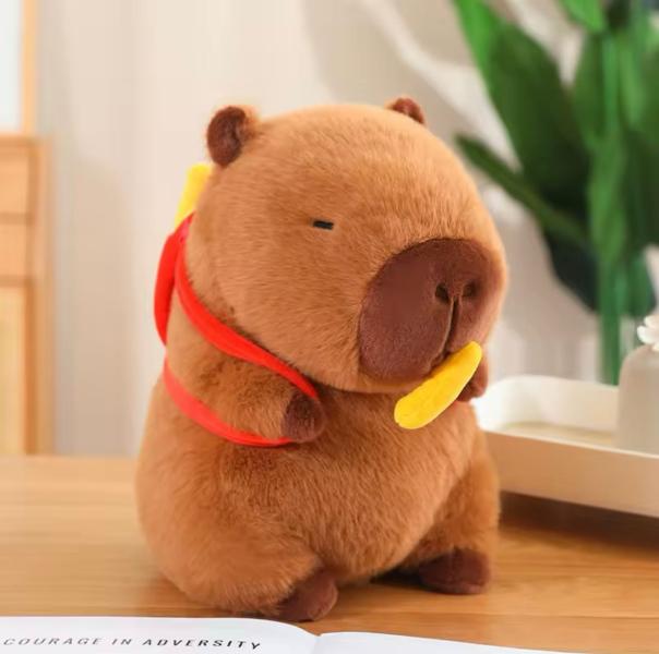 Peluche Capibara con Bolso de Papas 25cm