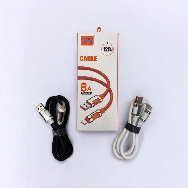 Cable MOQ-LONIE LON-016 USB a Tipo-C 1m 120W