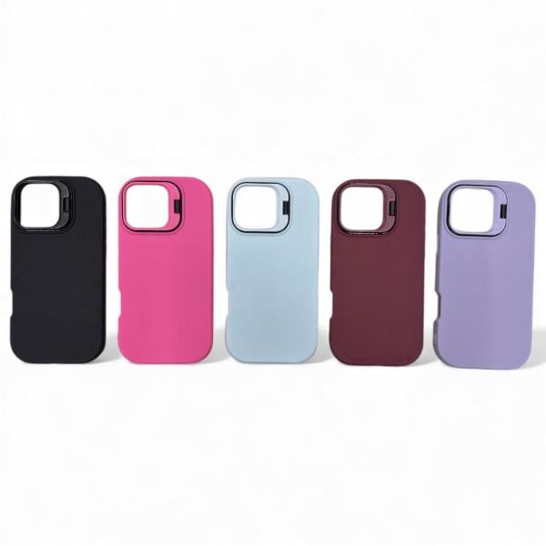 Estuches Liso Silicon con Soporte