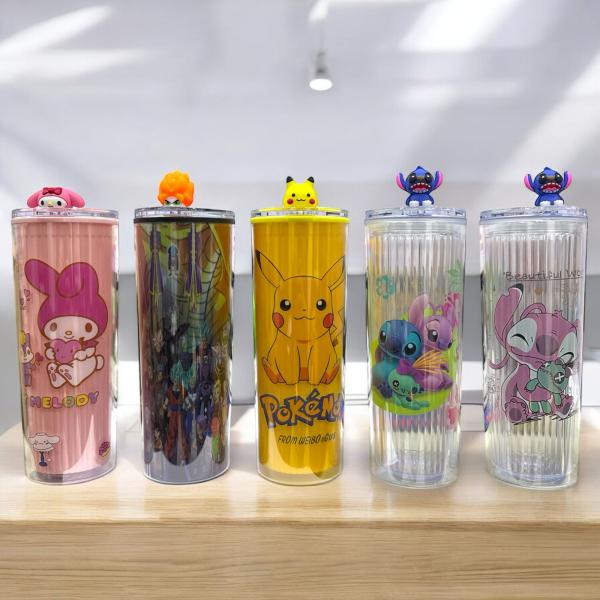 Botella de Acrílico Diseño Personajes 1L