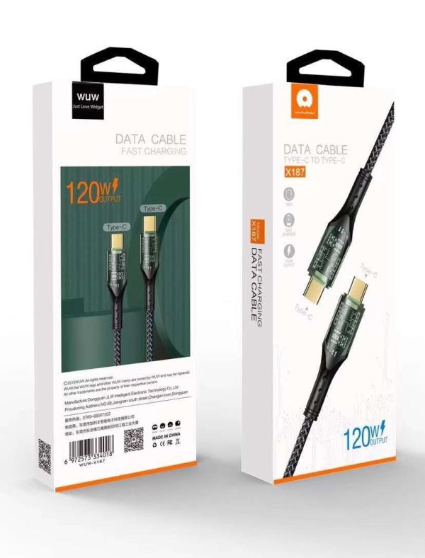 Cable WUW X-187 Tipo-C a Tipo-C 1m