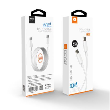 Cable WUW X-189 Tipo-C a Tipo-C 2m