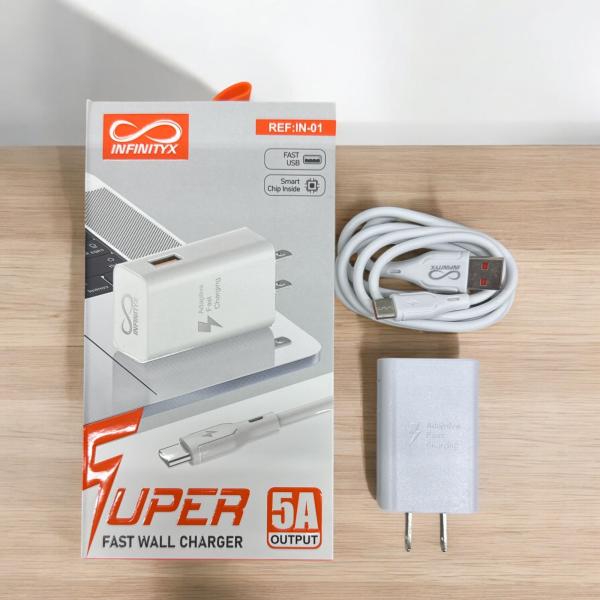 Cargador Infinityx IN-01 5A USB a Tipo-C