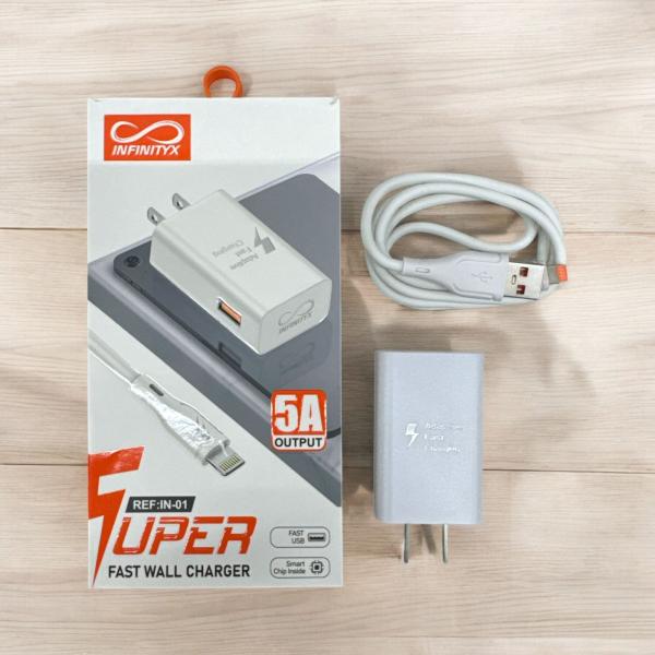 Cargador Infinityx IN-01 5A USB a Lighting