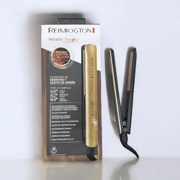 Plancha Reimiogton Keratina y Aceite de Argán