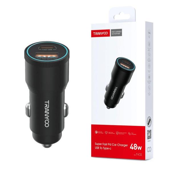 Cargador Carro Tranyoo 48w T-C22