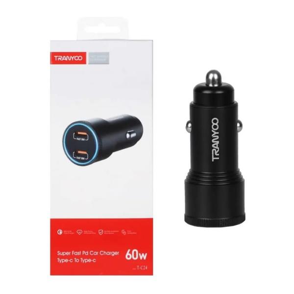 Cargador Carro Tranyoo 60w T-C24