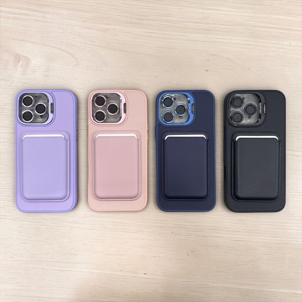 Estuche Cuerina Tarjetero + Vidrio Protector de Camara
