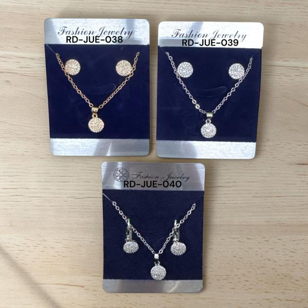 Conjunto Aretes y Cadena de Acero RD-JUE