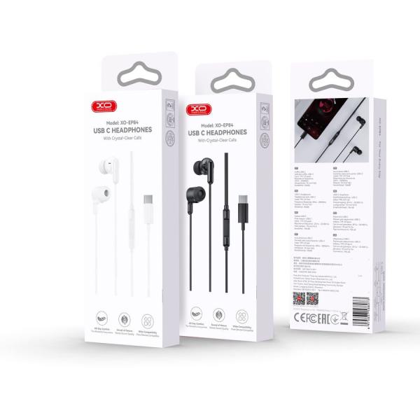 Audífono Cable Tipo-C XO-EP84 Negro
