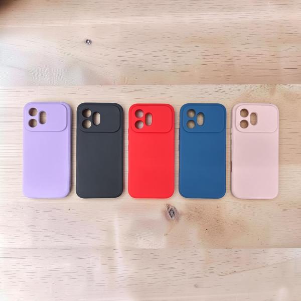 Estuches Liso Nanosilicon con Protector de Camara